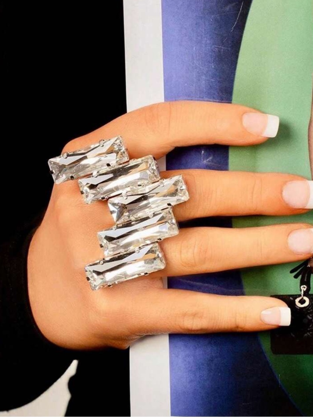 Radiant Baguette Crystal Cocktail Ring